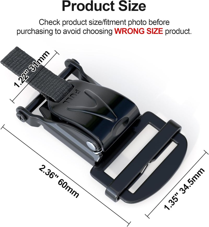 JAGASOL Helmet Quick Release Buckle Kit for Motorcycle Helmet, Metal Motorcycle Helmet Accessories, Helmet Chin Strap Replace D-RING Helmets Up to 1", Suitable for Full Helmet, Half Helmet, 2 PCS - Image 3